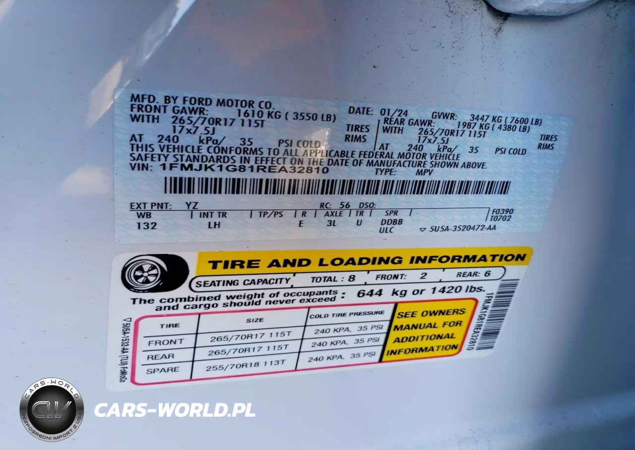 2024 Ford Expedition Max Xl VIN:1FMJK1G81REA32810 - 13