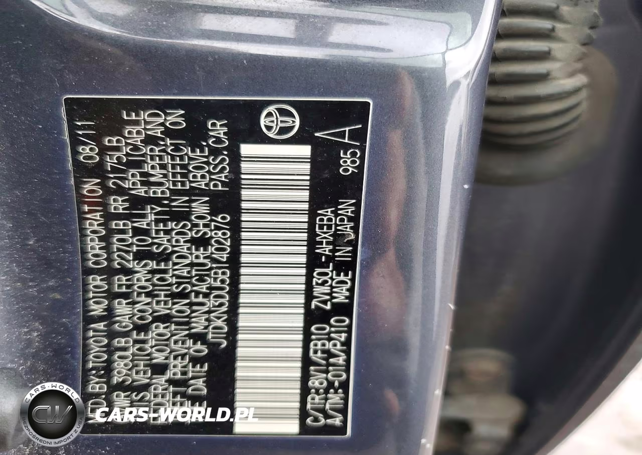 2011 Toyota Prius Three VIN:JTDKN3DU5B1402876 - 12