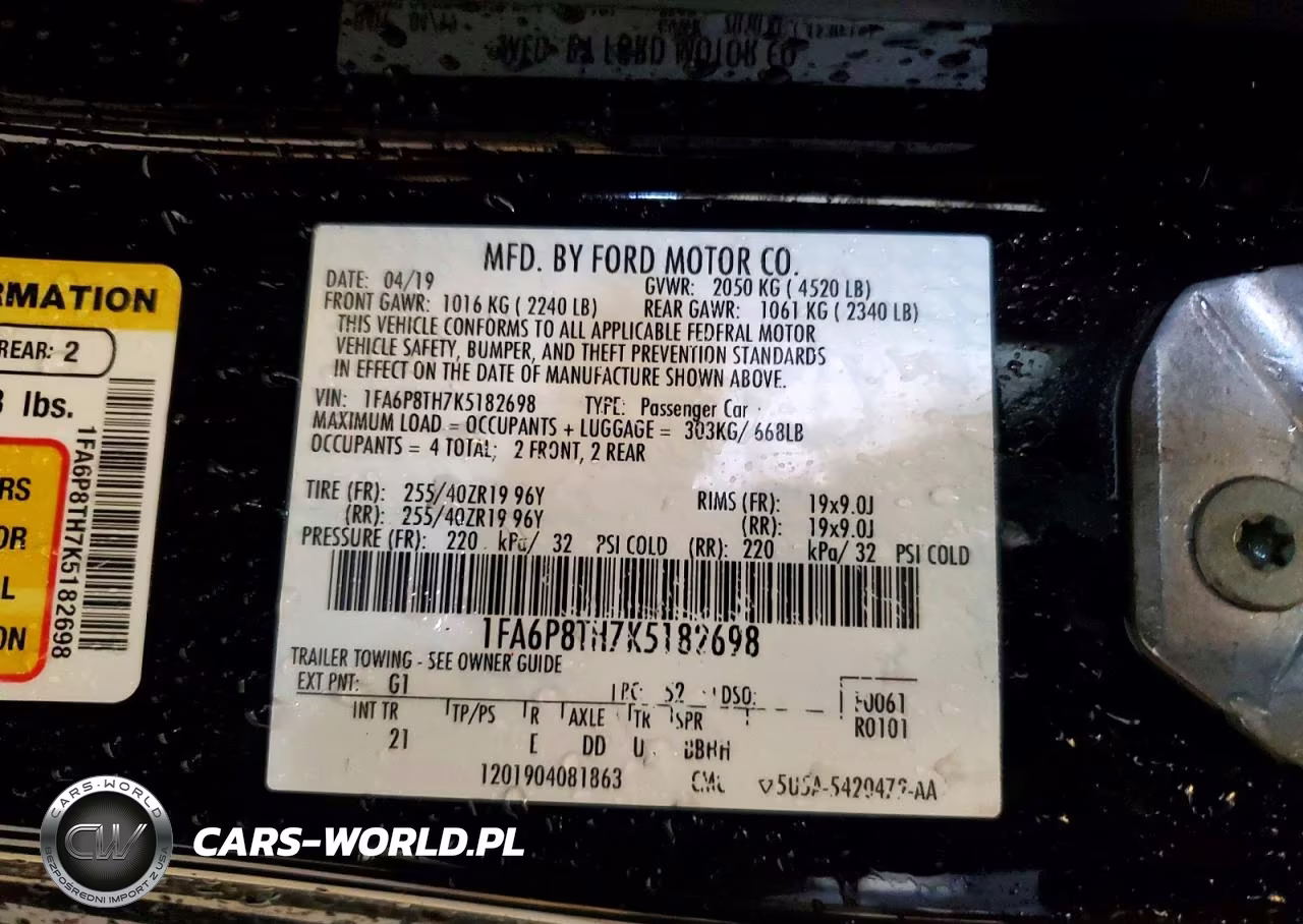 2019 Ford Mustang VIN:1FA6P8TH7K5182698 - 13