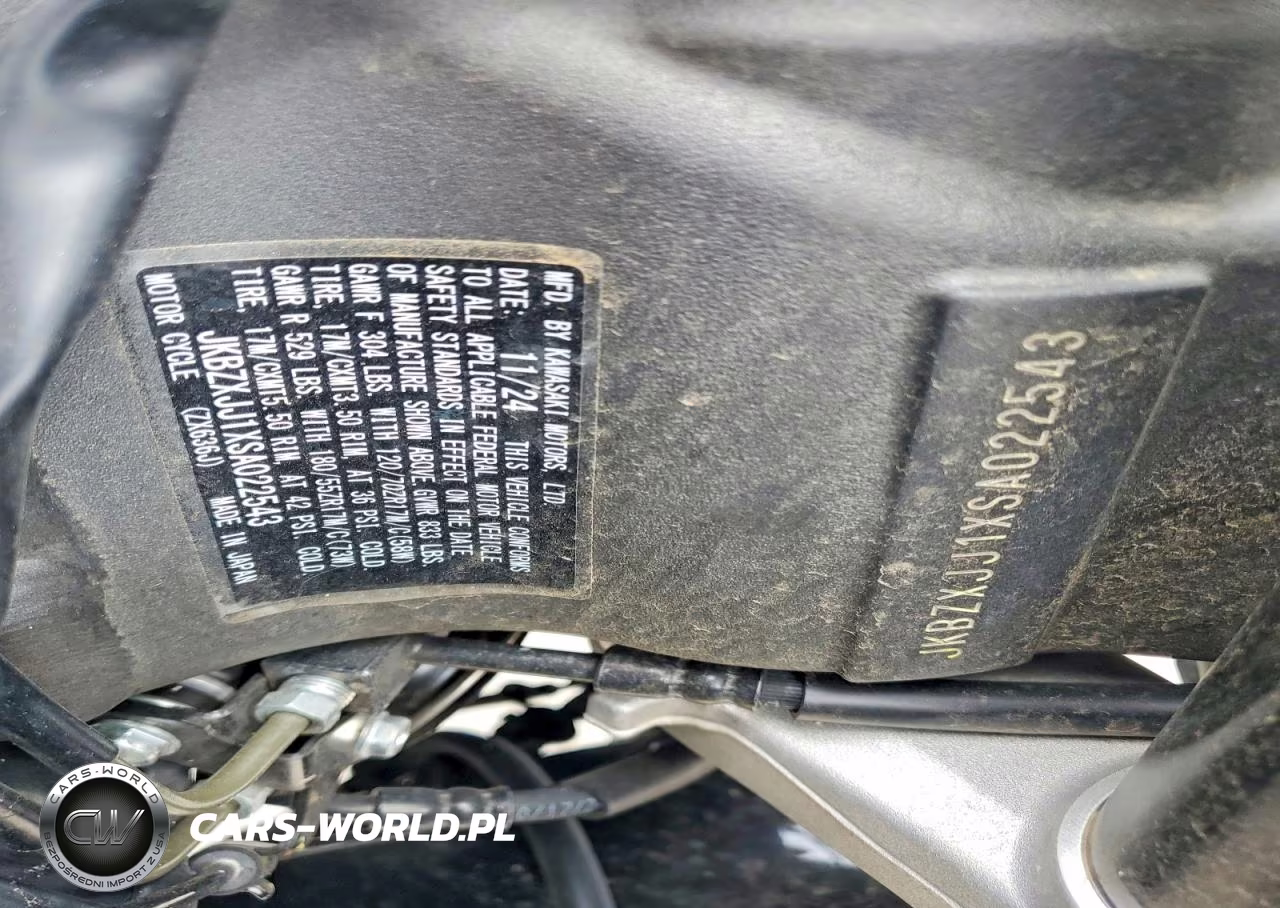 2025 Kawasaki Zx636 K VIN:JKBZXJJ1XSA022543 - 9