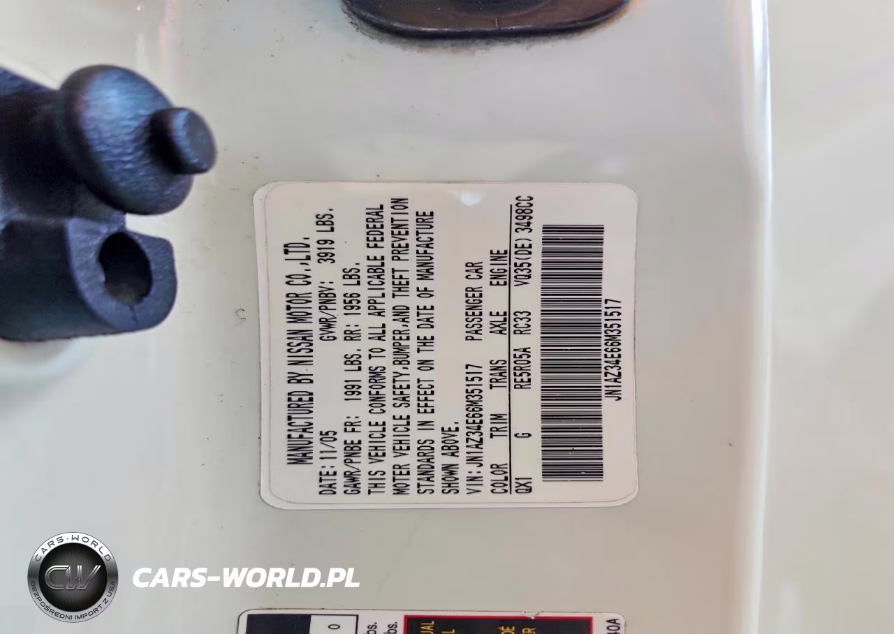 2006 Nissan 350Z Coupe VIN:JN1AZ34E66M351517 - 12