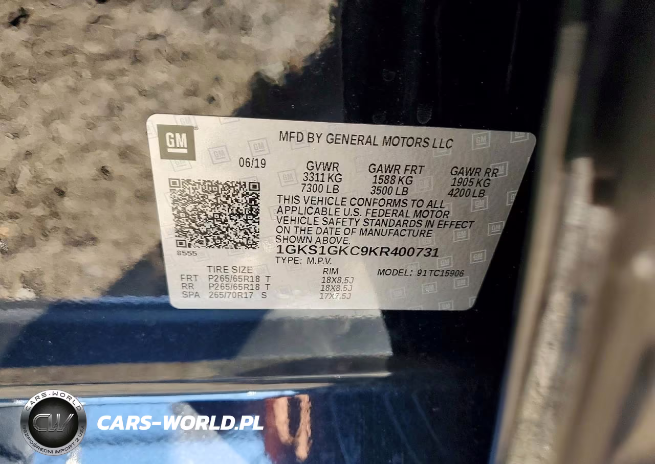 2019 GMC Yukon Xl C1500 Slt VIN:1GKS1GKC9KR400731 - 13
