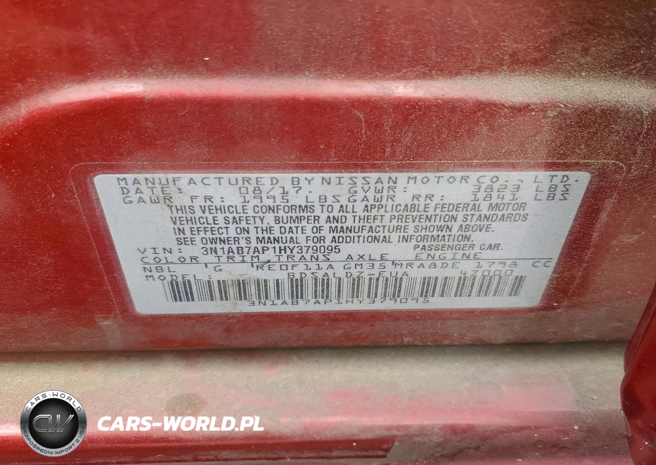 2017 Nissan Sentra Sv VIN:3N1AB7AP1HY379095 - 12