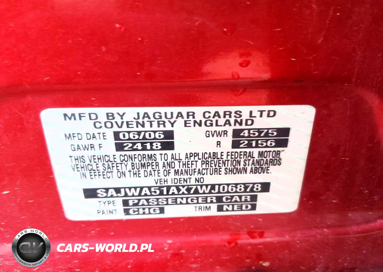 2007 Jaguar X-Type 3.0 VIN:SAJWA51AX7WJ06878 - 12
