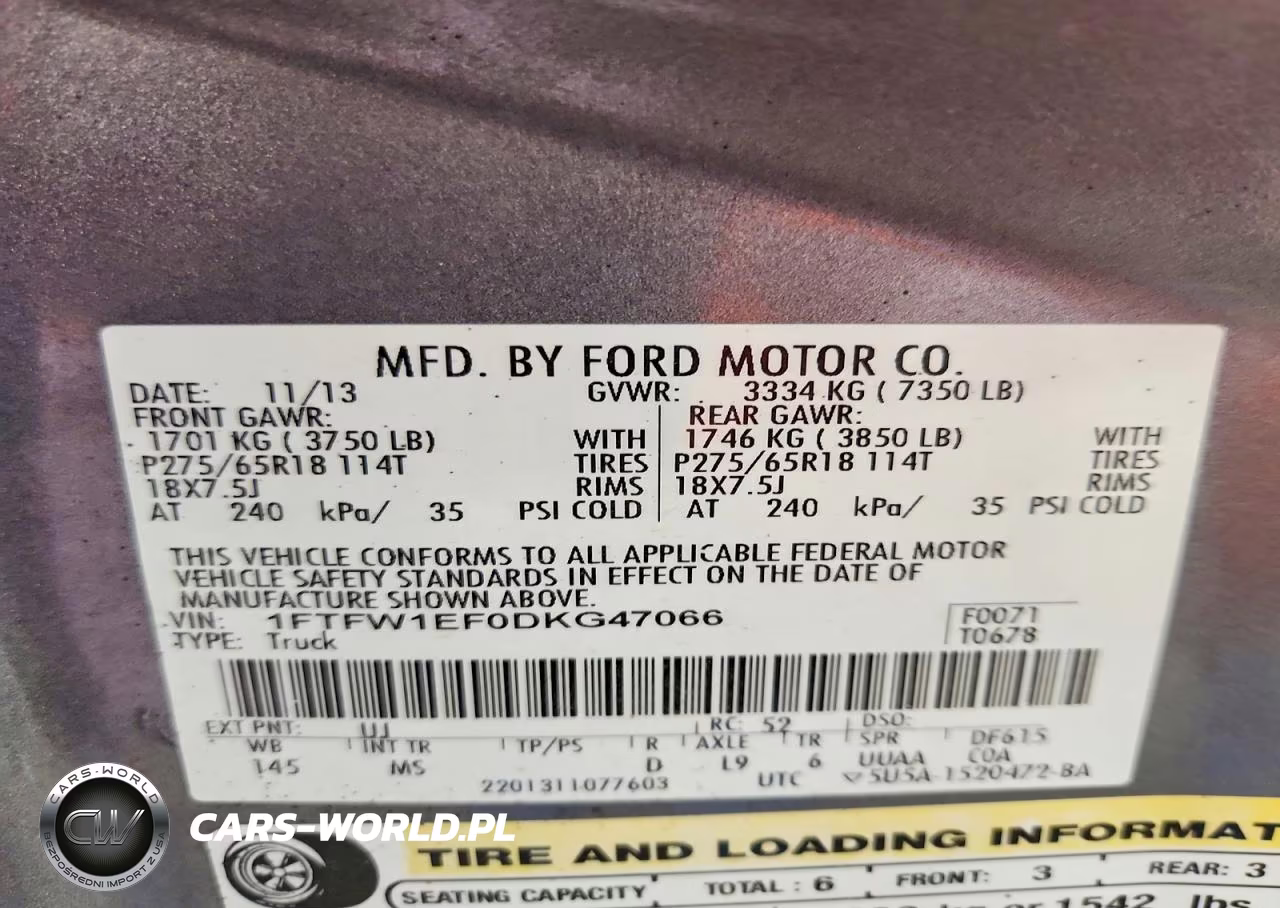 2013 Ford F150 Supercrew VIN:1FTFW1EF0DKG47066 - 12