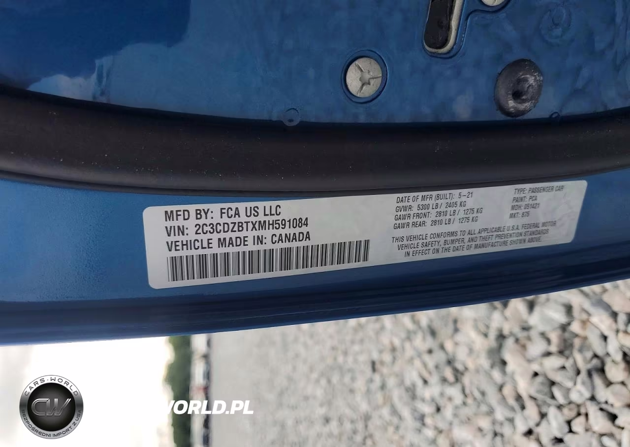 2021 Dodge Challenger R VIN:2C3CDZBTXMH591084 - 12