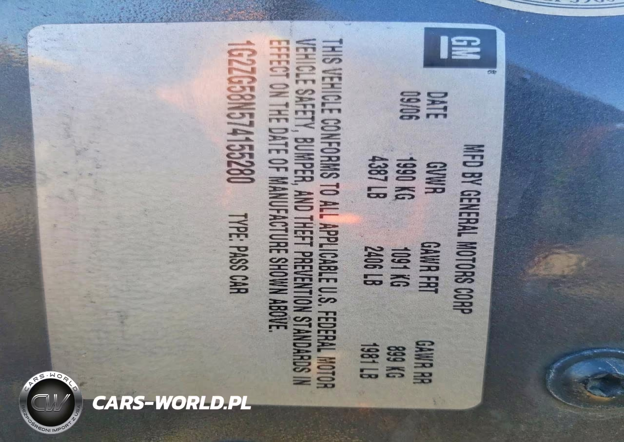 2007 Pontiac G6 Base VIN:1G2ZG58N574155280 - 12
