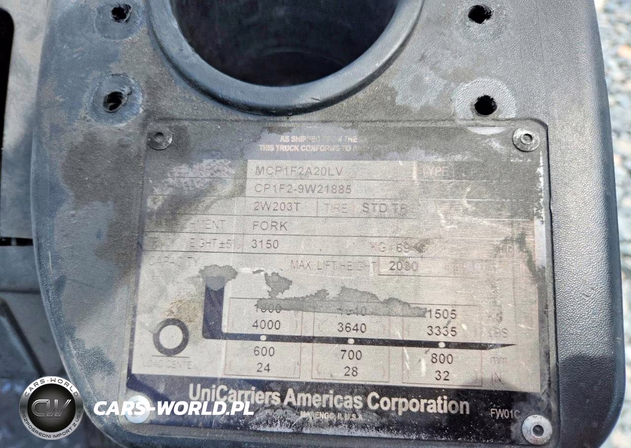 2016 Unicarriers Mcp1F2A20Lv Forklift VIN:CP1F29W21885 - 10