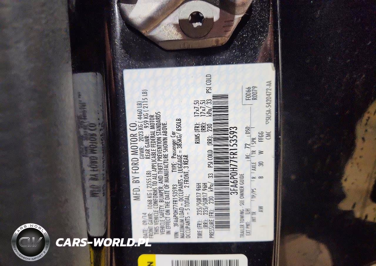 2015 Ford Fusion Se VIN:3FA6P0H77FR153593 - 13