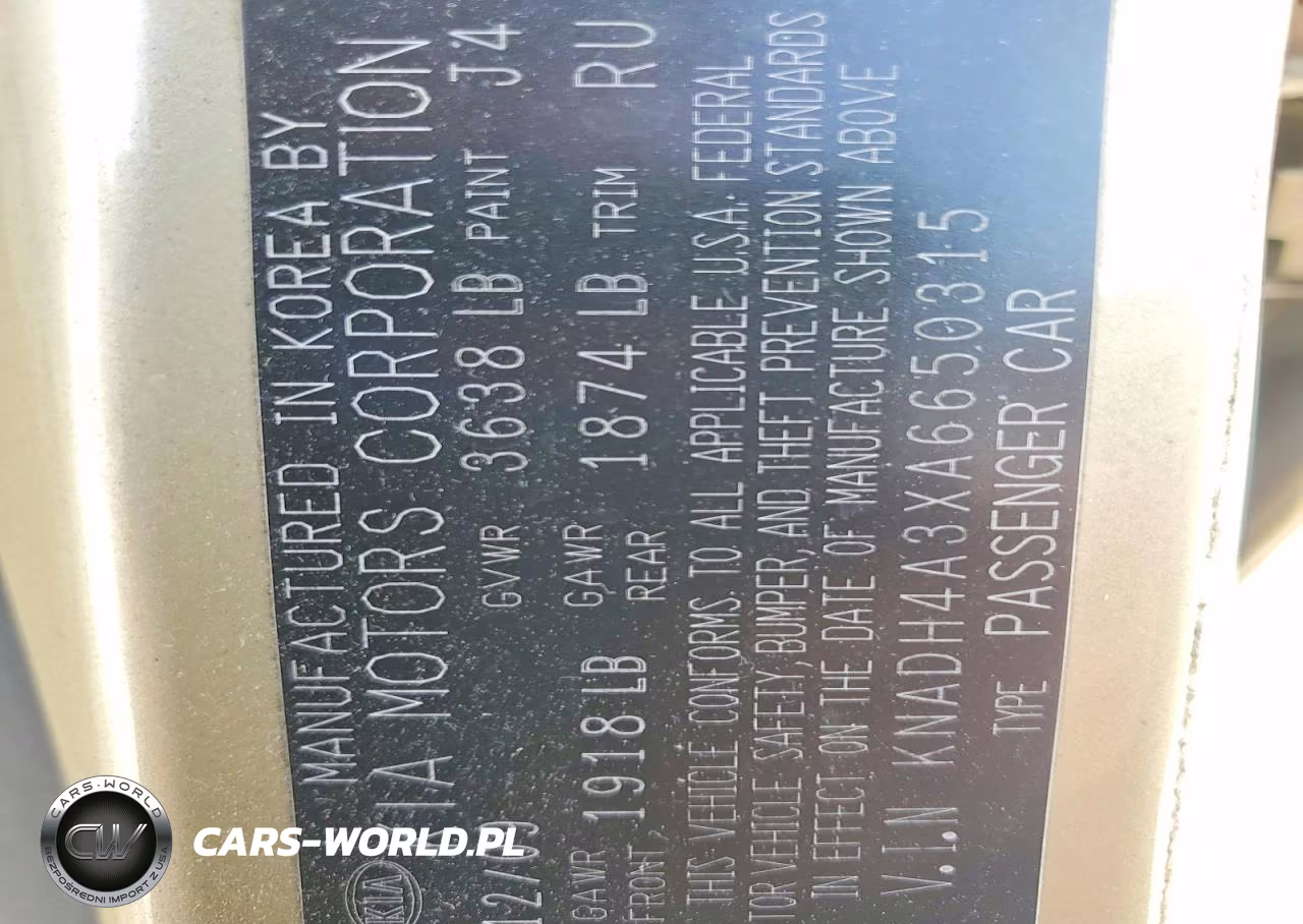 2010 Kia Rio VIN:KNADH4A3XA6650315 - 12