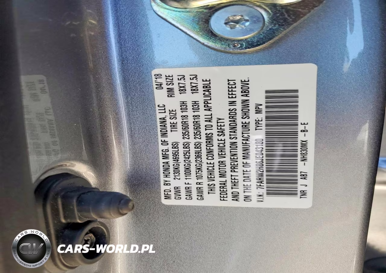 2018 Honda Cr-V Exl VIN:7FARW2H86JE043180 - 13