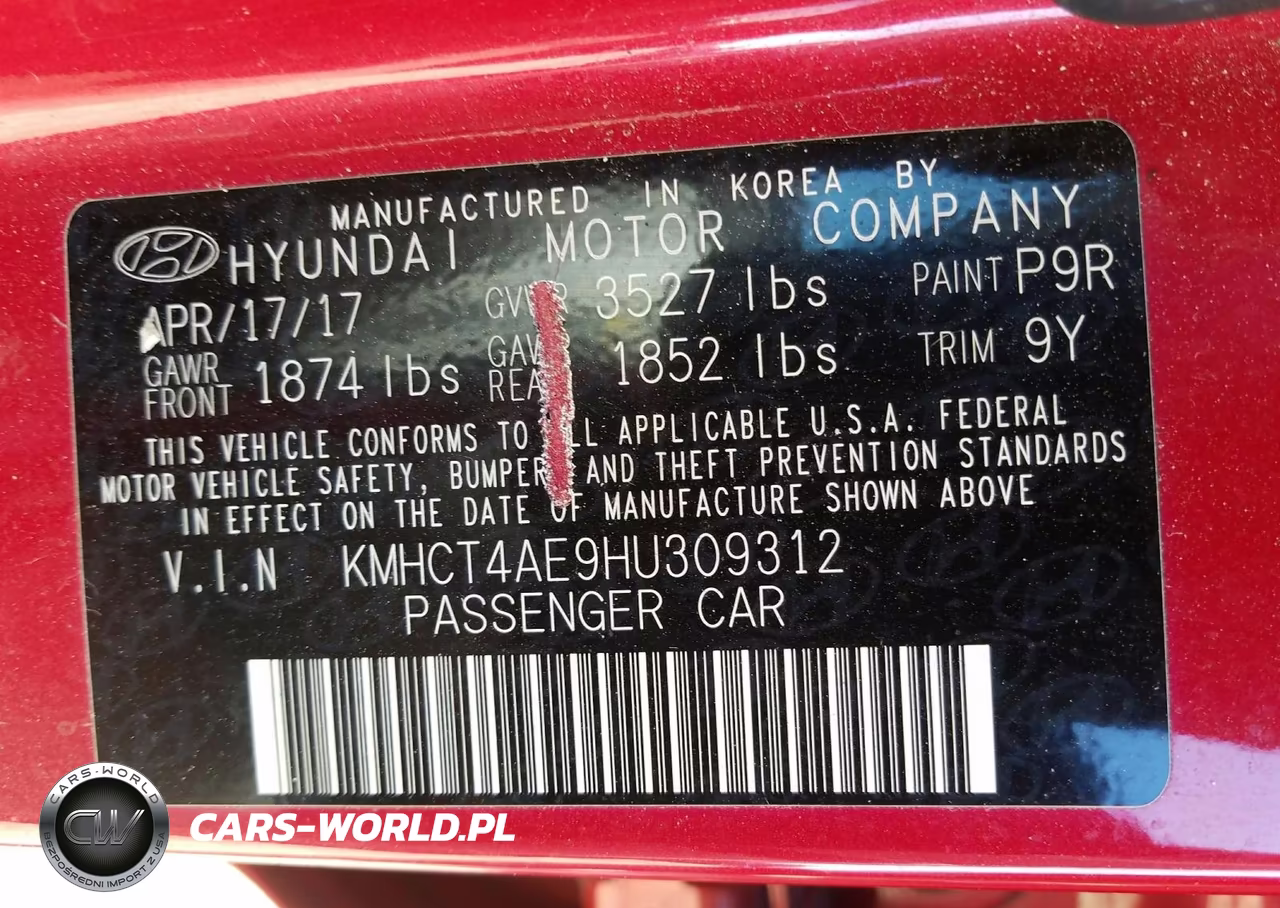 2017 Hyundai Accent Se VIN:KMHCT4AE9HU309312 - 10