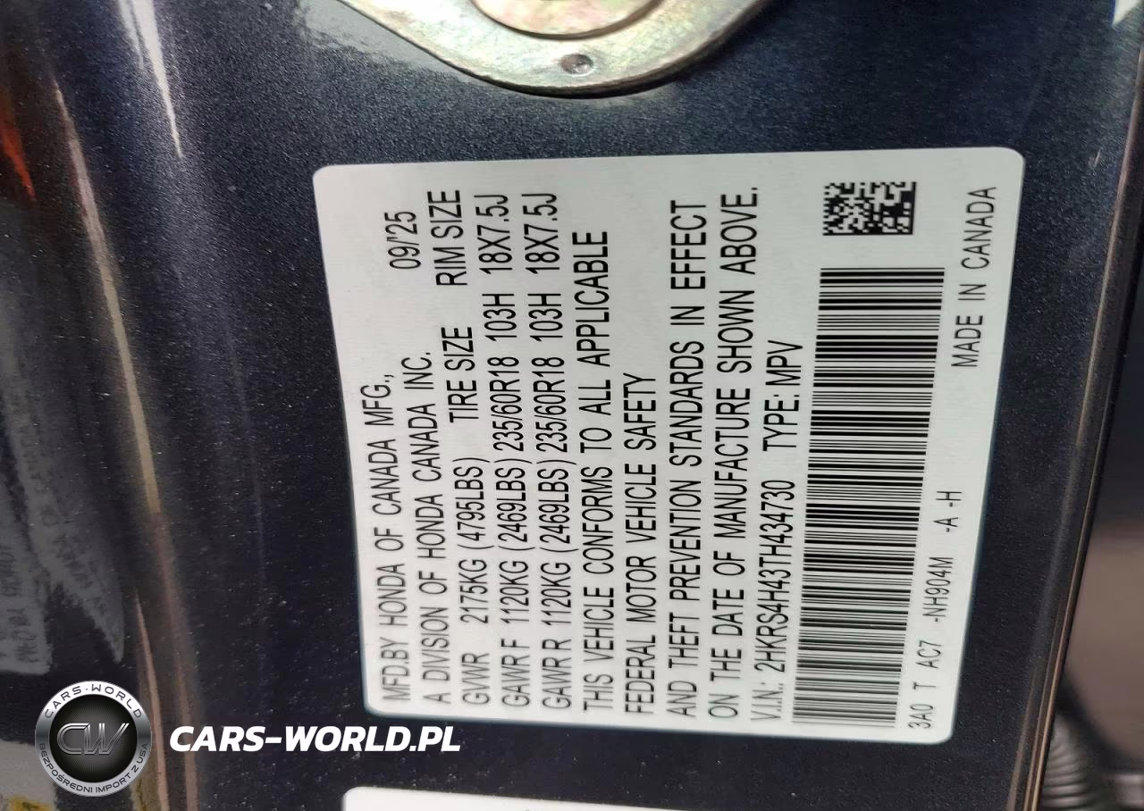 2026 Honda Cr-V Ex VIN:2HKRS4H43TH434730 - 13
