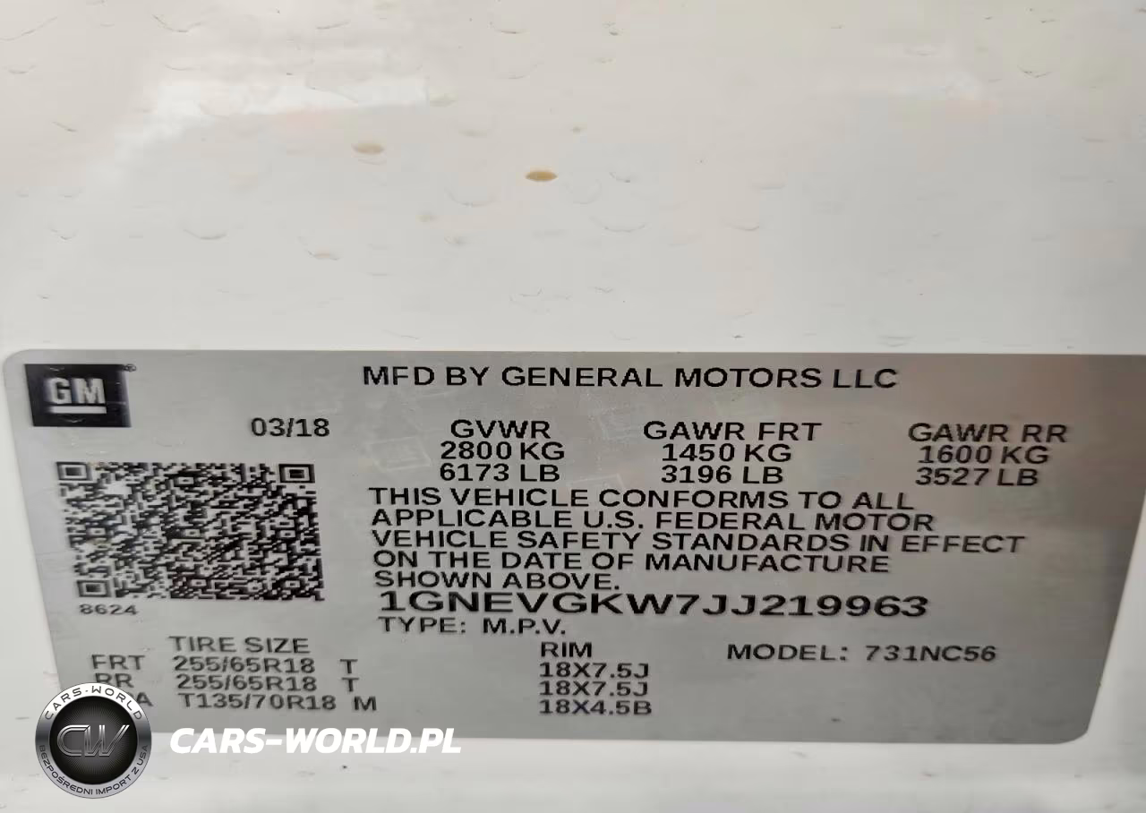 2018 Chevrolet Traverse Lt VIN:1GNEVGKW7JJ219963 - 13