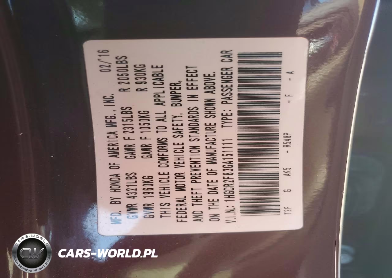 2016 Honda Accord Exl VIN:1HGCR2F83GA151111 - 12