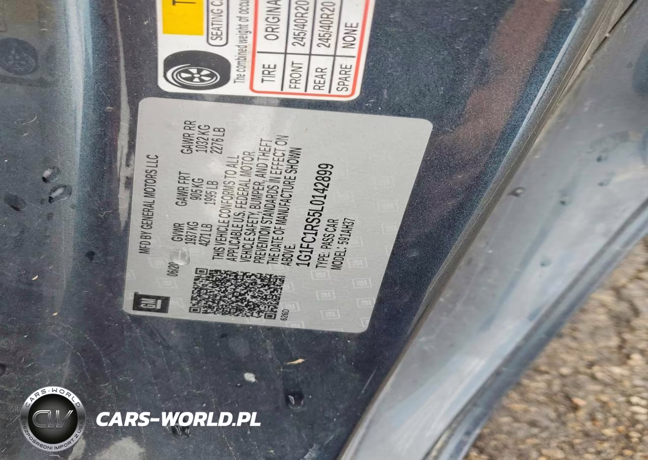 2020 Chevrolet Camaro Lt VIN:1G1FC1RS5L0142899 - 12