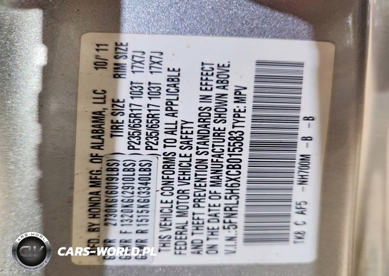 2012 Honda Odyssey Exl VIN:5FNRL5H6XCB015583 - 14