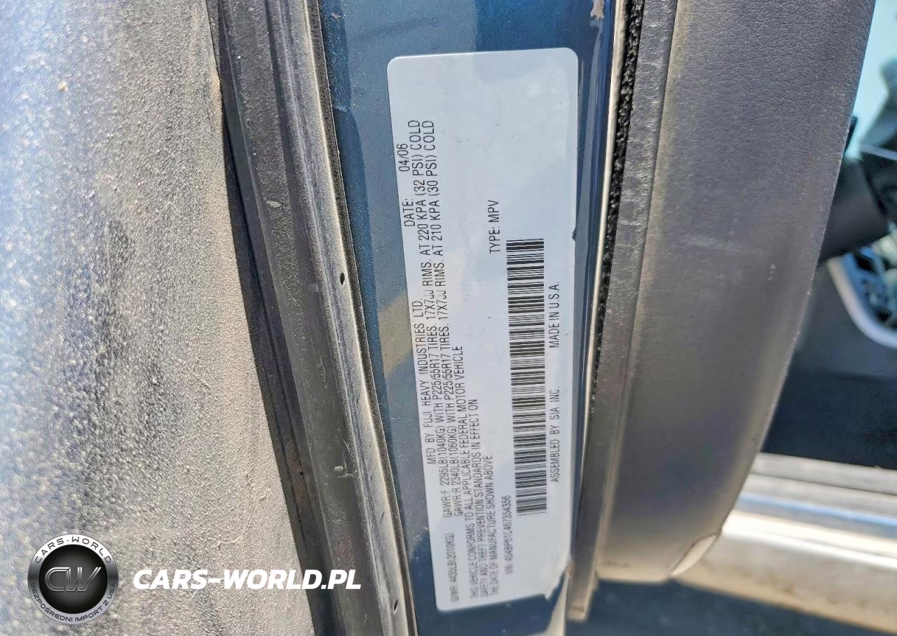 2006 Subaru Legacy Outback 2.5I VIN:4S4BP61C467354356 - 13