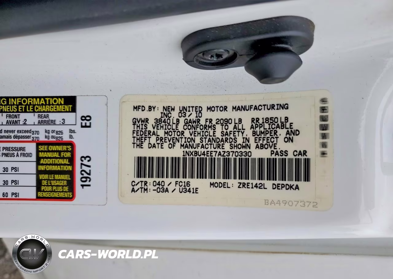 2010 Toyota Corolla Le VIN:1NXBU4EE7AZ370330 - 12