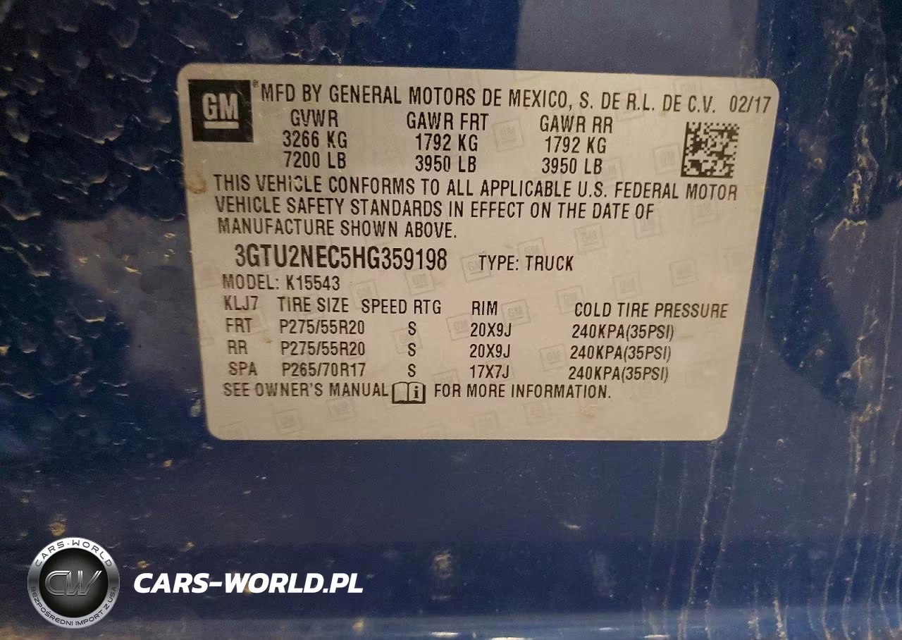 2017 GMC Sierra K1500 Slt VIN:3GTU2NEC5HG359198 - 12