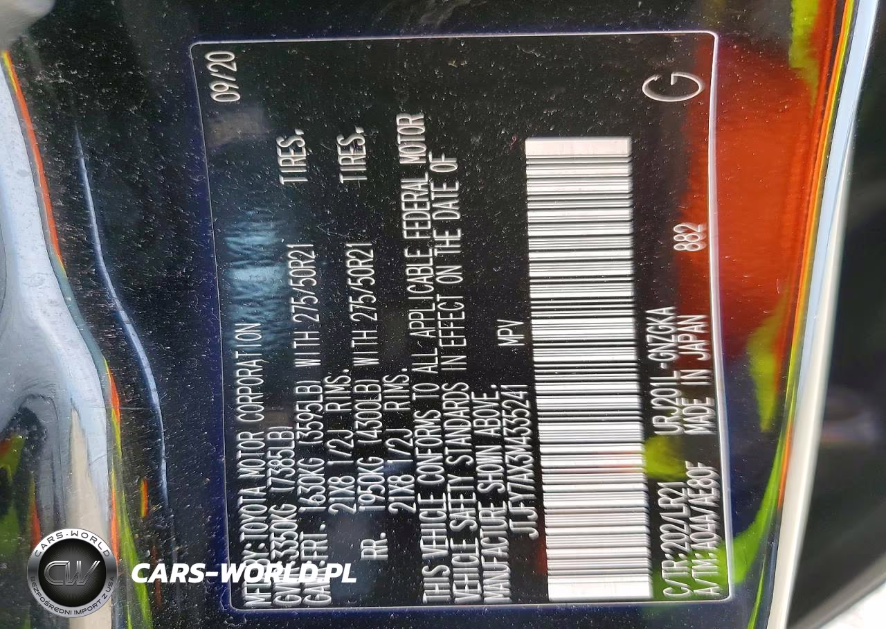 2021 Lexus Lx 570 VIN:JTJFY7AX3M4335241 - 13