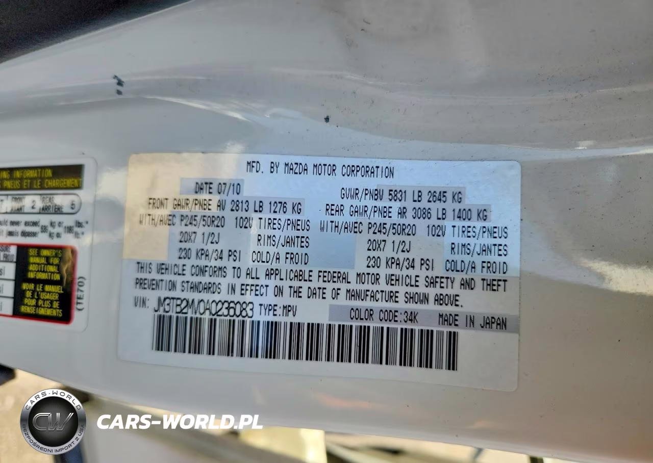 2010 Mazda Cx-9 VIN:JM3TB2MV0A0236083 - 13