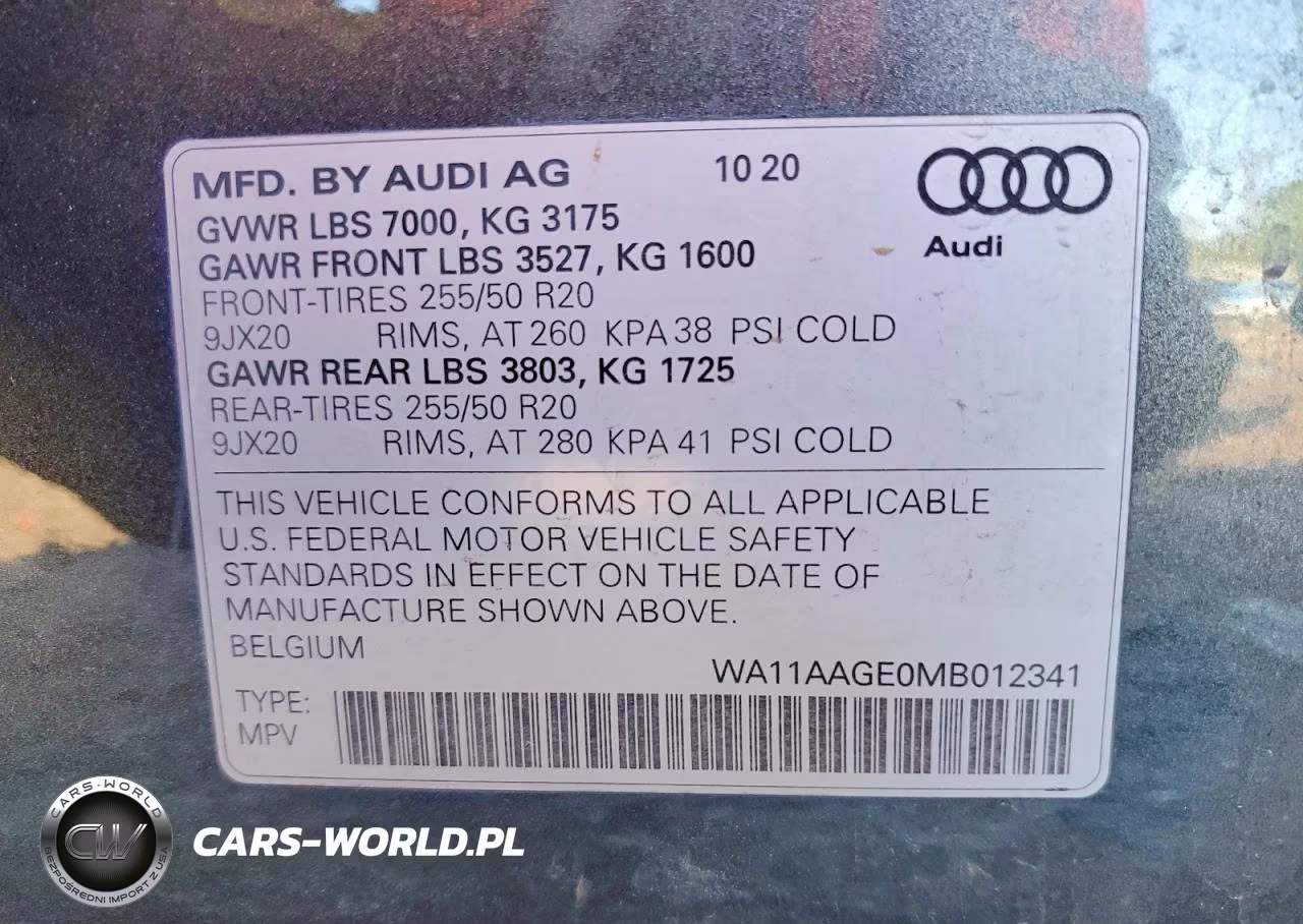 2021 Audi E-Tron Sportback Premium VIN:WA11AAGE0MB012341 - 14