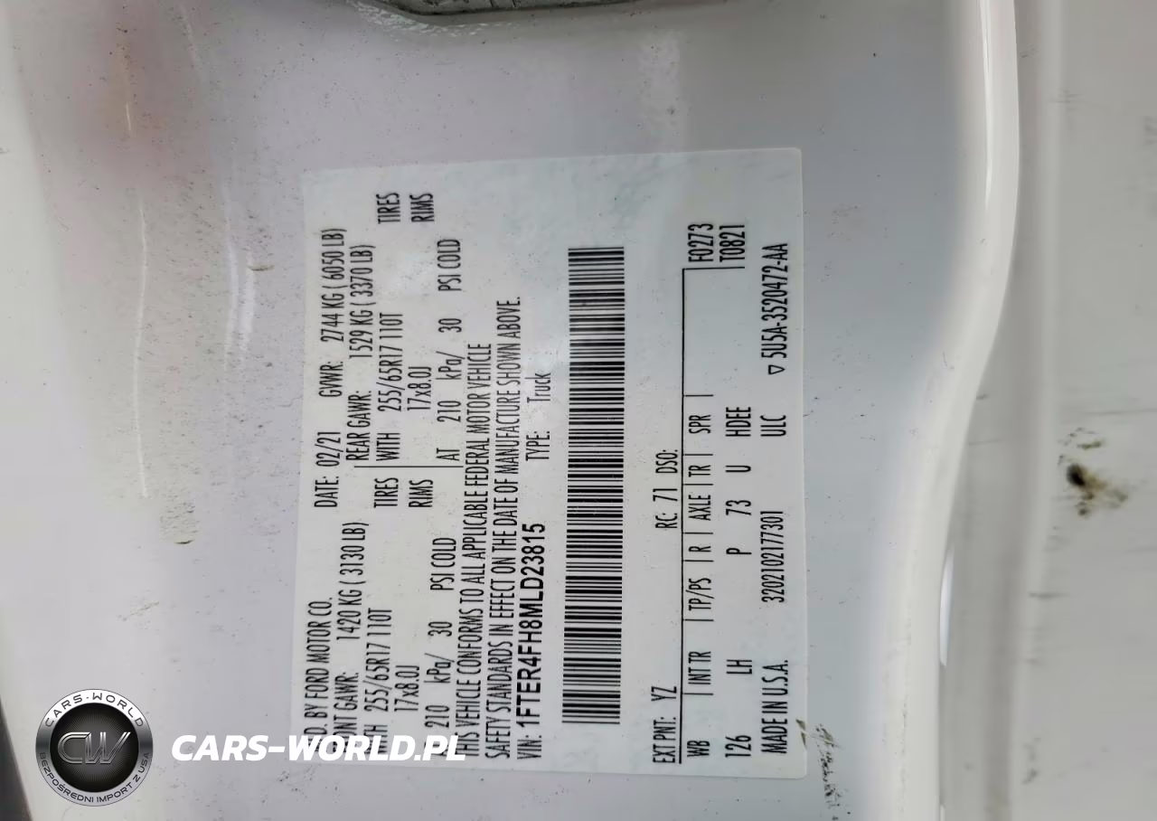 2021 Ford Ranger Xl VIN:1FTER4FH8MLD23815 - 12