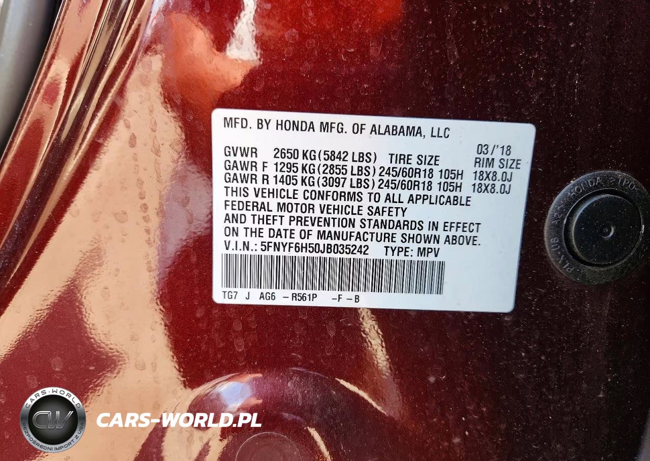 2018 Honda Pilot Exl VIN:5FNYF6H50JB035242 - 14