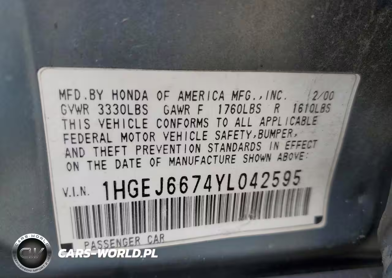 2000 Honda Civic Lx VIN:1HGEJ6674YL042595 - 12