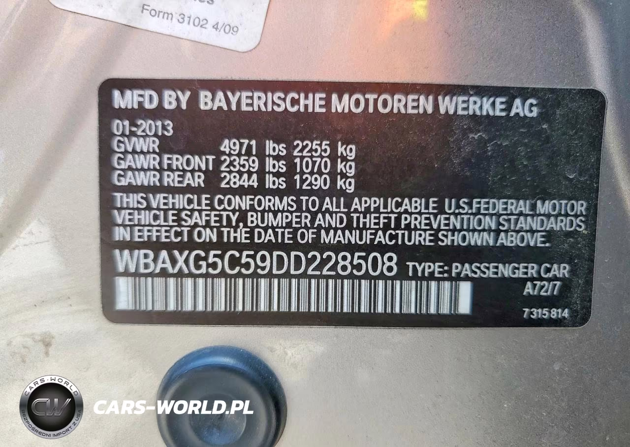 2013 BMW 528 I VIN:WBAXG5C59DD228508 - 12
