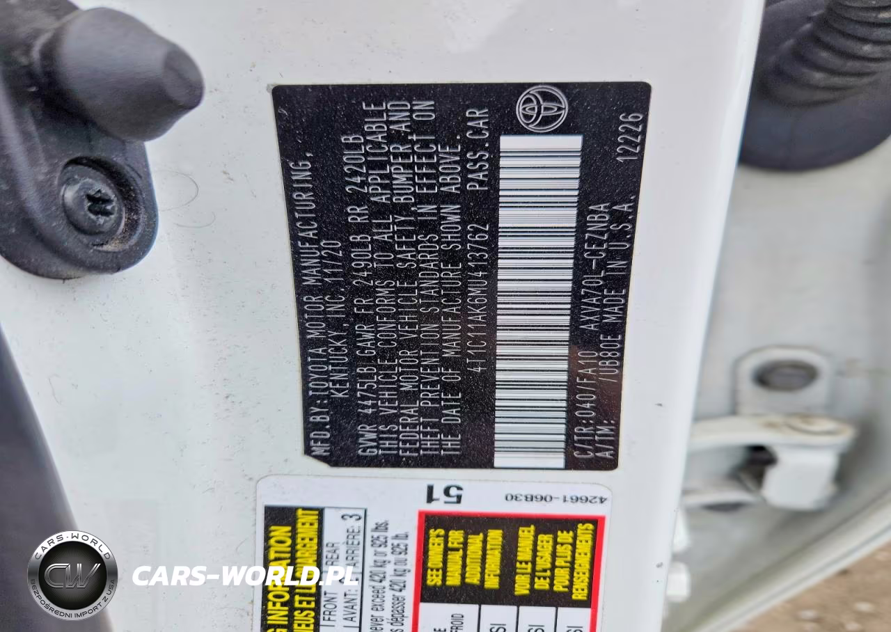 2021 Toyota Camry Le VIN:4T1C11AK6MU413762 - 12