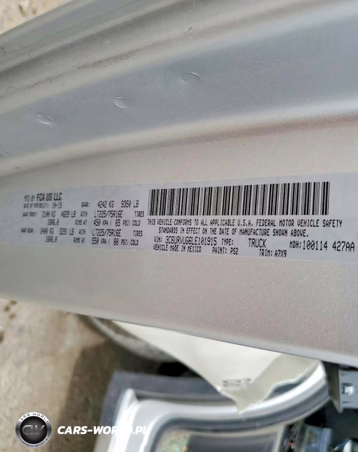 2020 Ram Promaster 3500 Rv VIN:3C6URVUG6LE101915 - 10