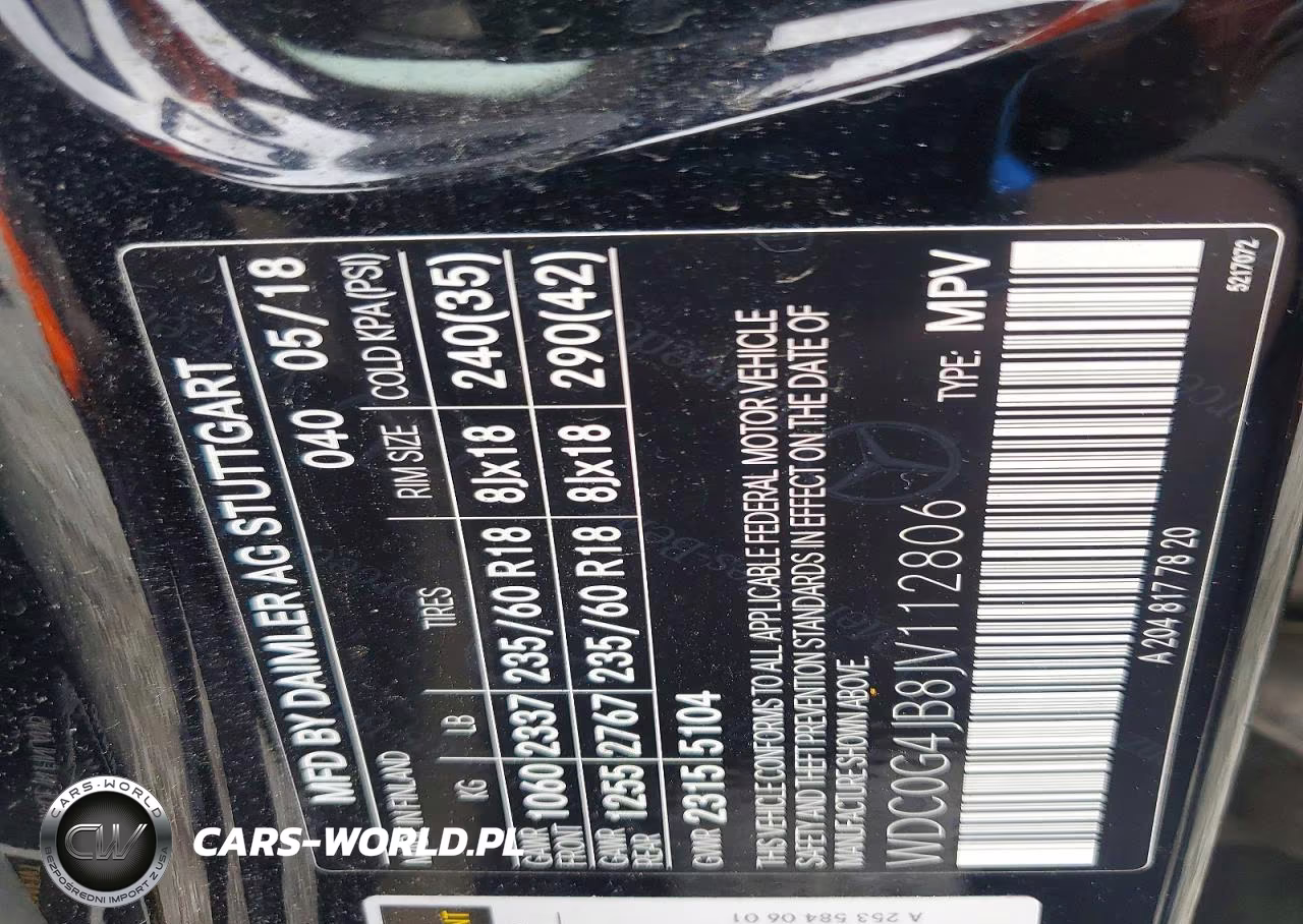 2018 Mercedes-Benz Glc 300 VIN:WDC0G4JB8JV112806 - 13