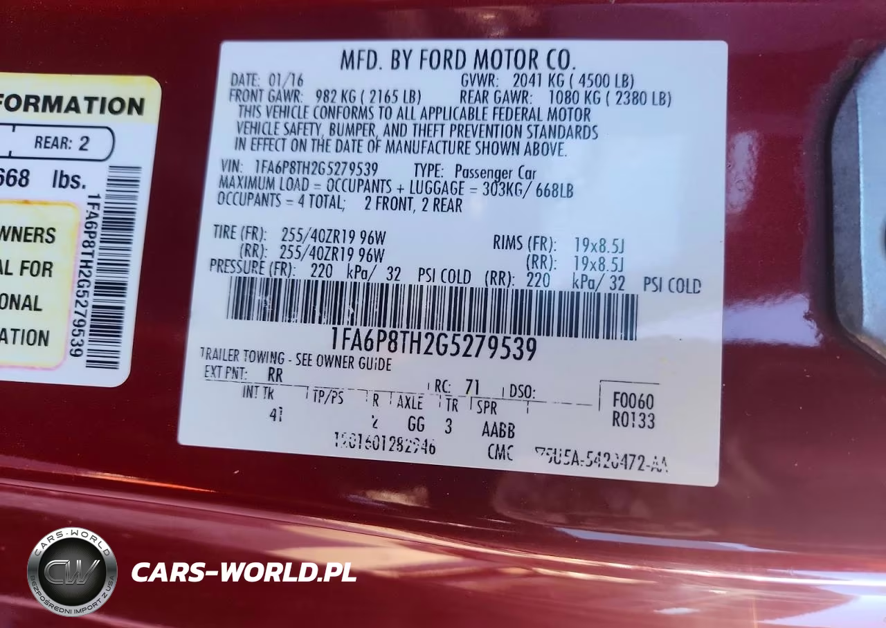 2016 Ford Mustang VIN:1FA6P8TH2G5279539 - 12