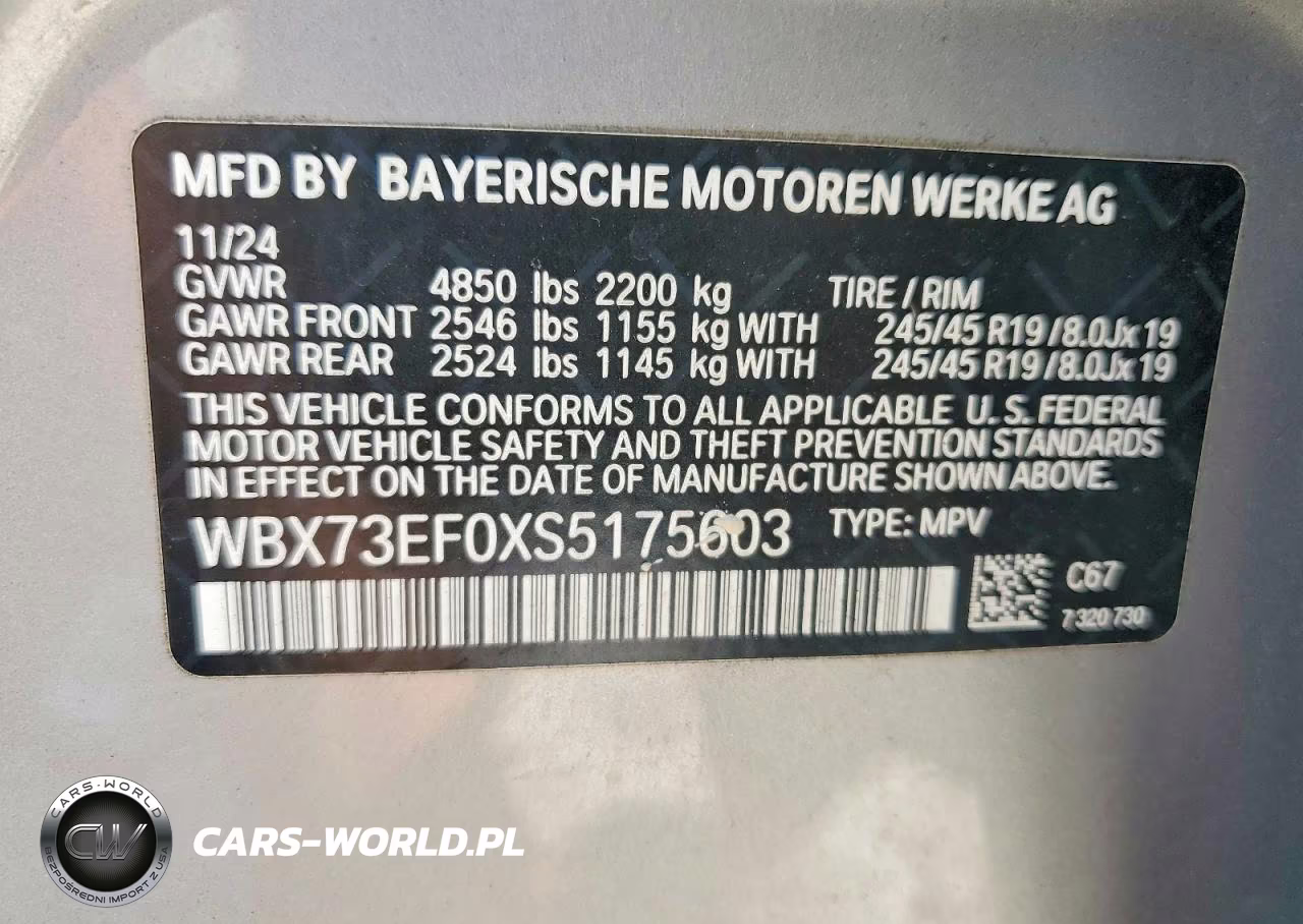 2025 BMW X1 xDrive28I VIN:WBX73EF0XS5175603 - 13