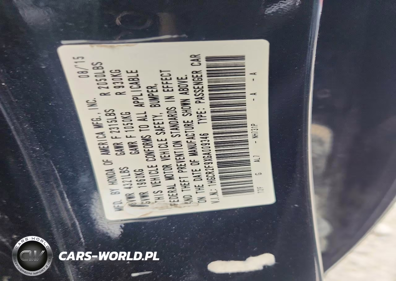 2016 Honda Accord Exl VIN:1HGCR2F9XGA009346 - 12