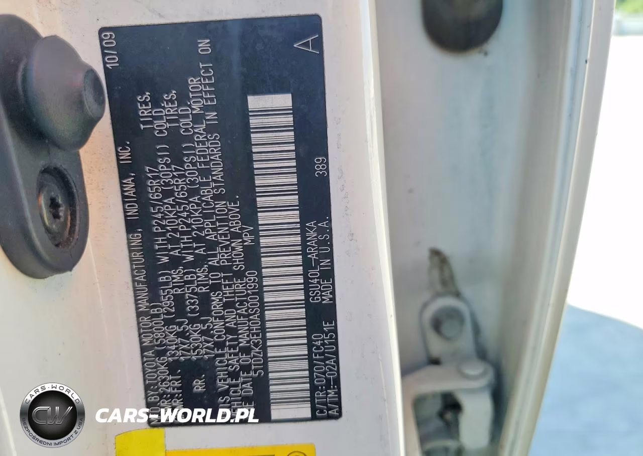 2010 Toyota Highlander Base VIN:5TDZK3EH0AS001990 - 13