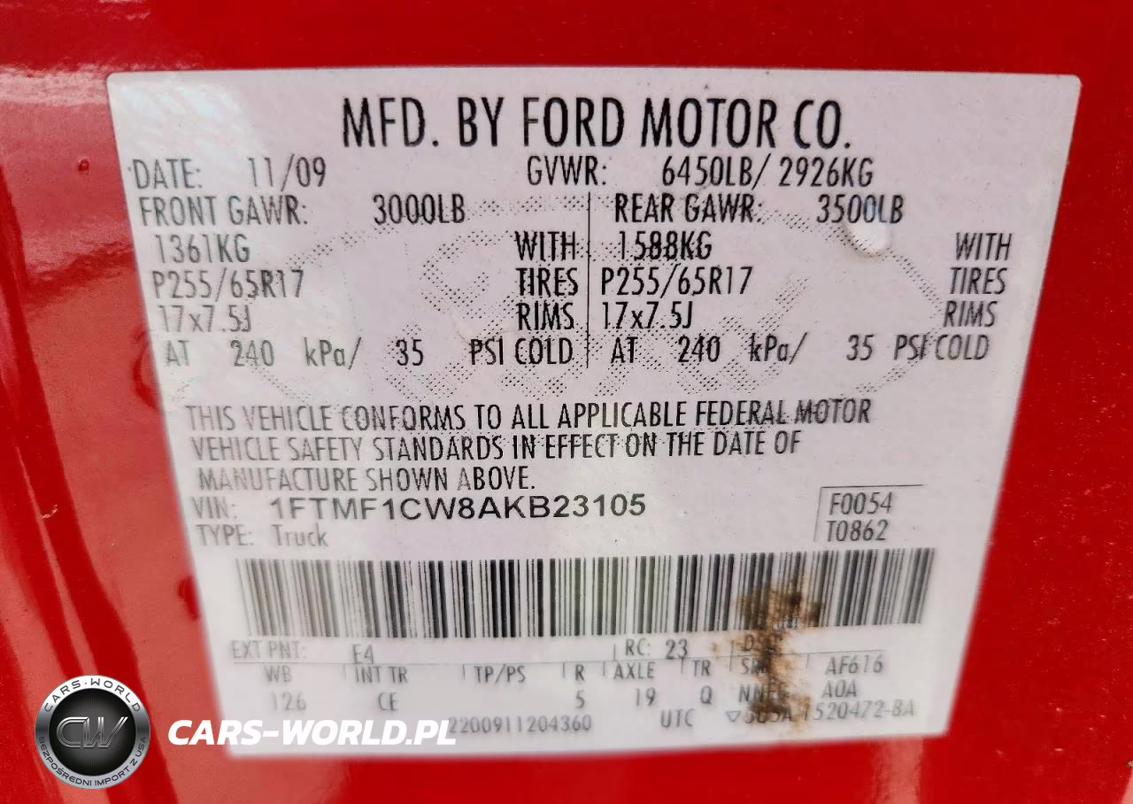 2010 Ford F150 VIN:1FTMF1CW8AKB23105 - 12