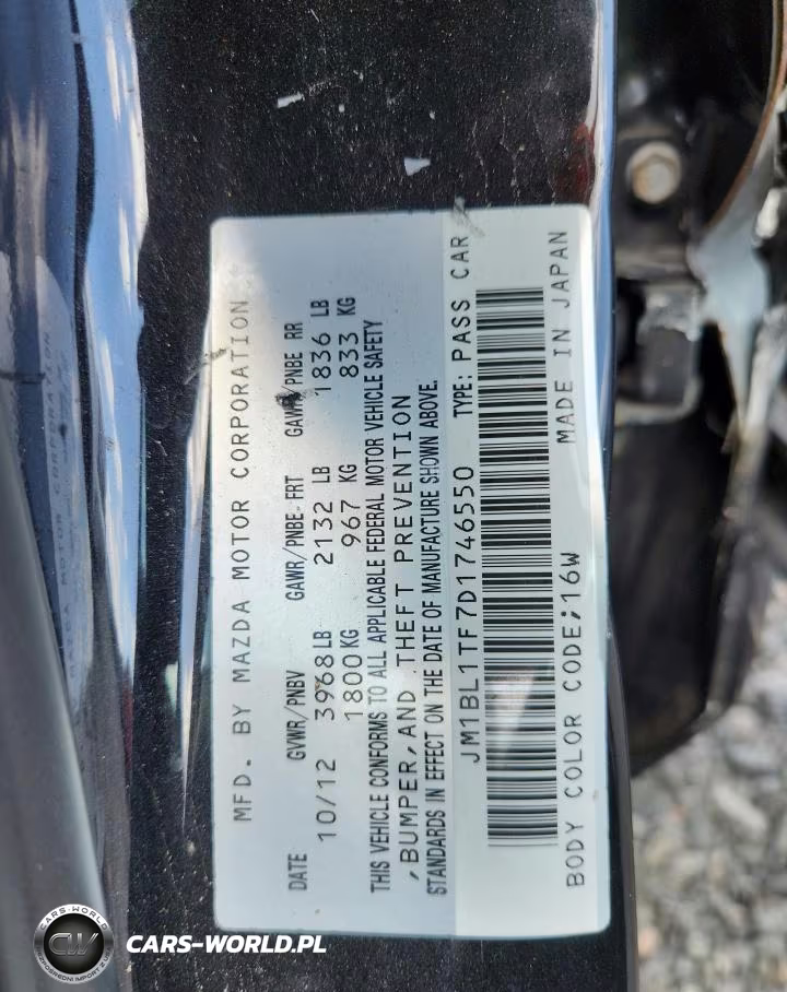 2013 Mazda 3 I VIN:JM1BL1TF7D1746550 - 12