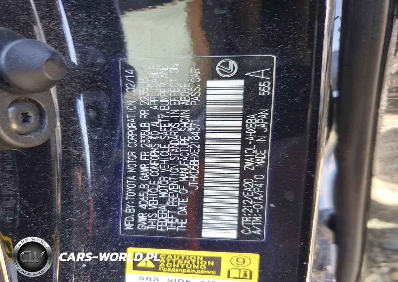 2014 Lexus Ct 200 VIN:JTHKD5BHXE2184371 - 13