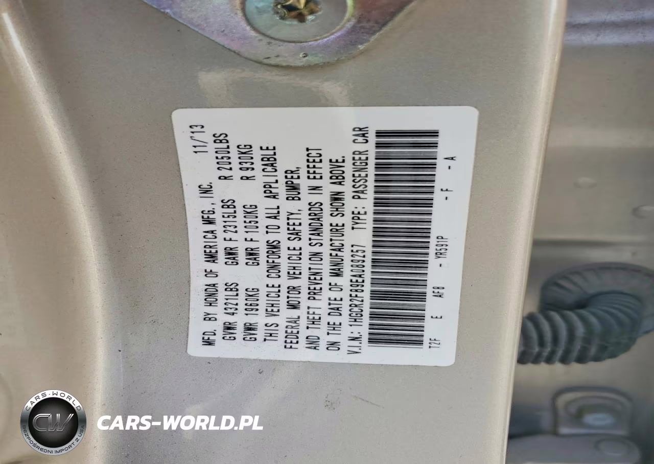 2014 Honda Accord VIN:1HGCR2F89EA089257 - 12