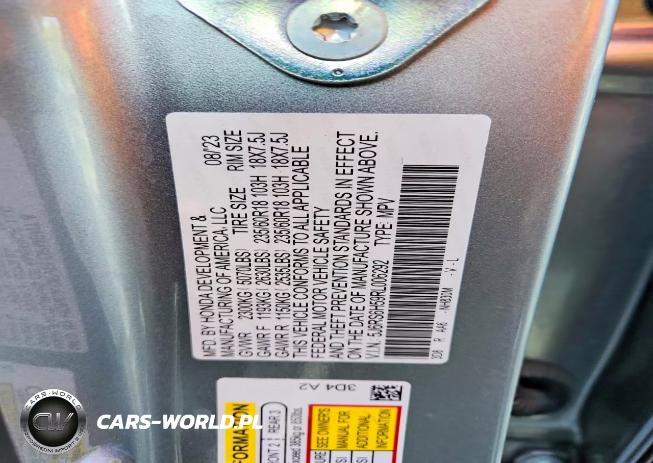 2024 Honda Cr-V Sport VIN:5J6RS6H59RL006292 - 13