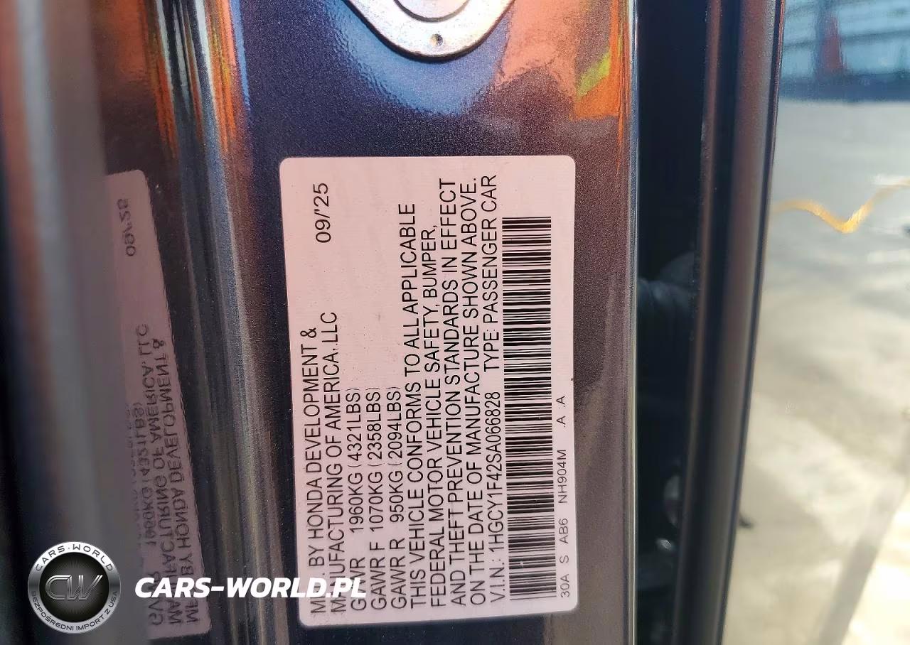 2025 Honda Accord Se VIN:1HGCY1F42SA066828 - 12