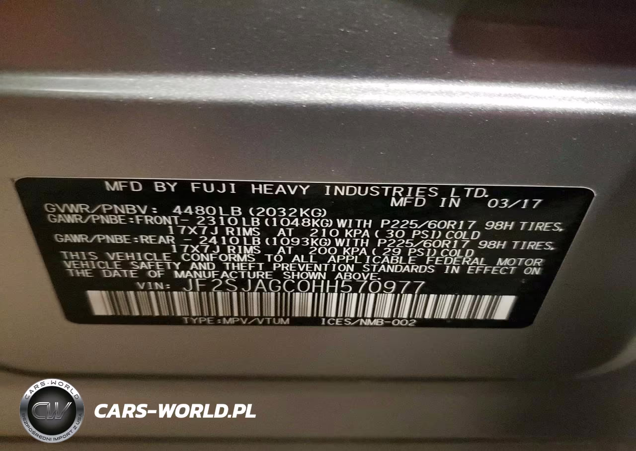 2017 Subaru Forester 2.5I Premium VIN:JF2SJAGC0HH570977 - 14