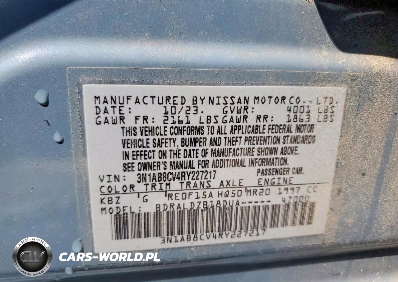 2024 Nissan Sentra Sv VIN:3N1AB8CV4RY227217 - 13