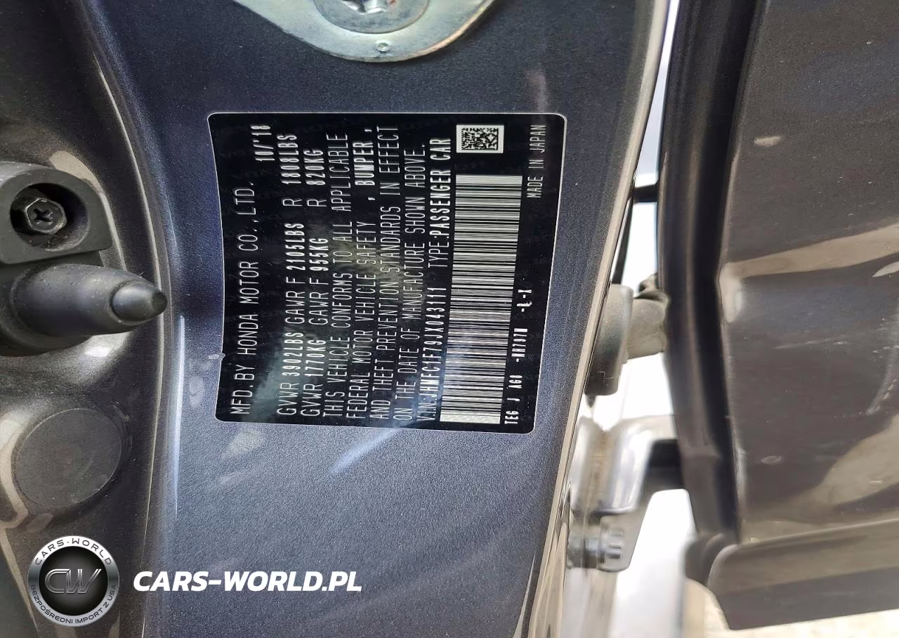 2018 Honda Civic Exl VIN:JHMFC1F79JX043111 - 12