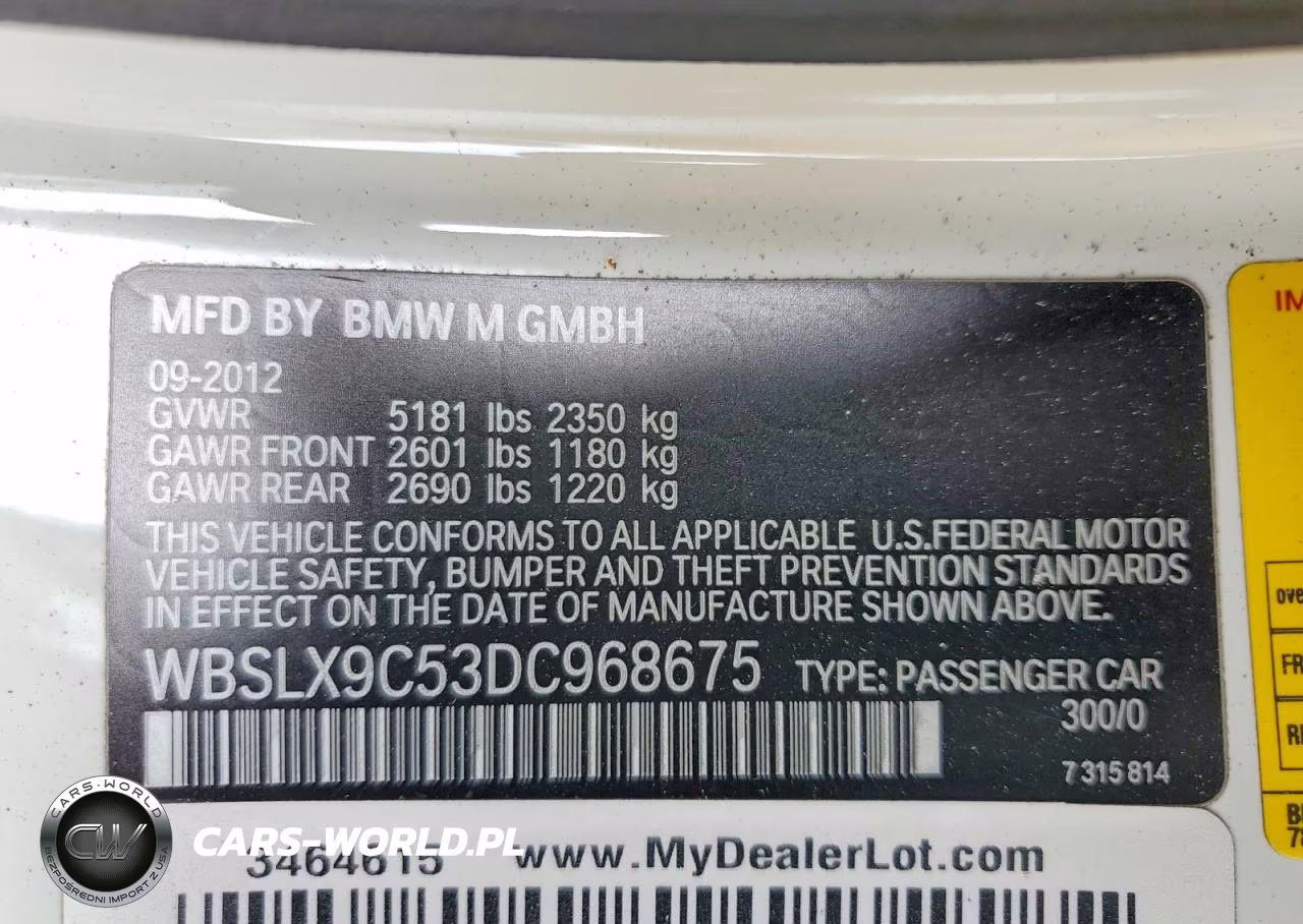 2013 BMW M6 VIN:WBSLX9C53DC968675 - 13