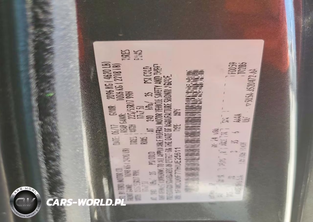 2017 Ford Escape S VIN:1FMCU0F77HUE25611 - 13