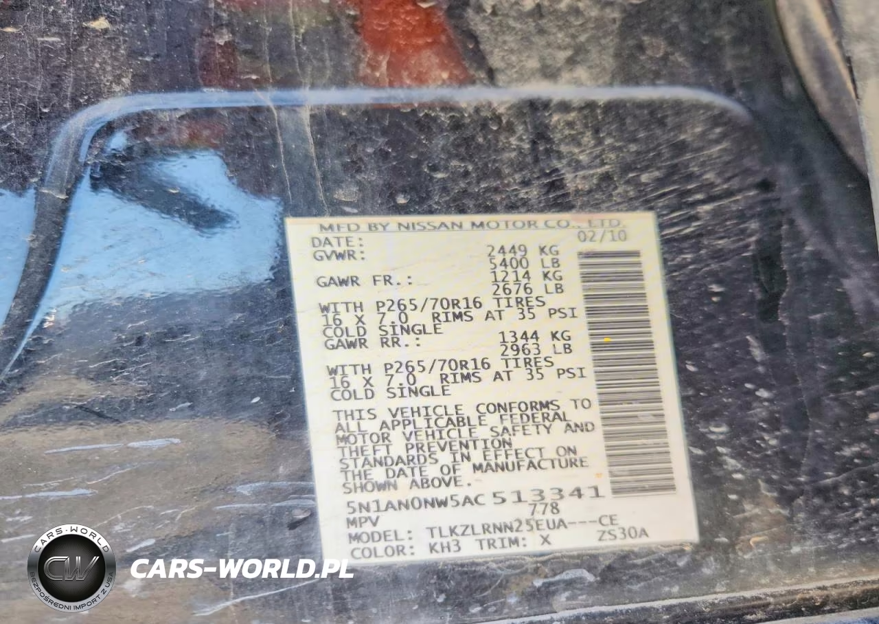2010 Nissan Xterra X VIN:5N1AN0NW5AC513341 - 12